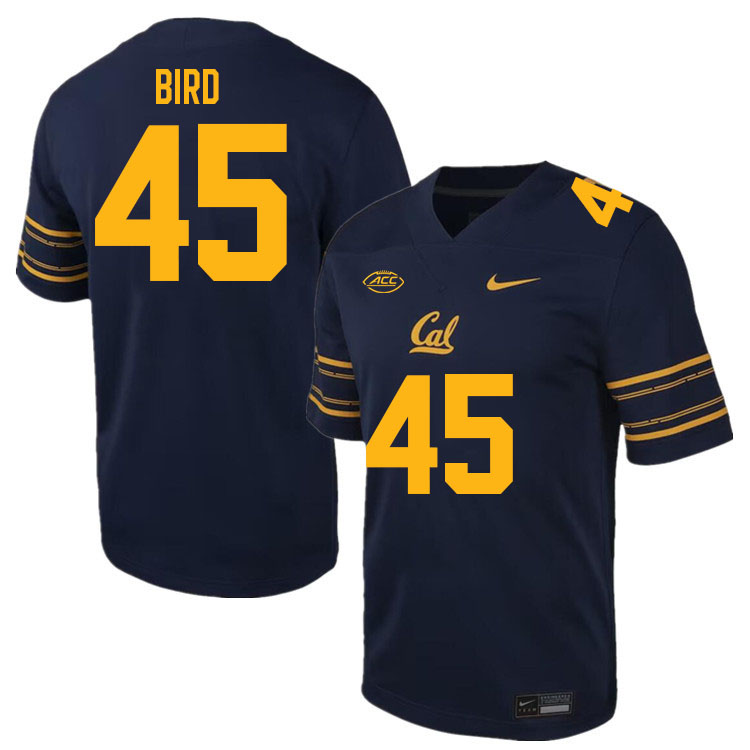 Men #45 David Bird California Golden Bears ACC Conference College Football Jerseys Stitched Sale-Nav